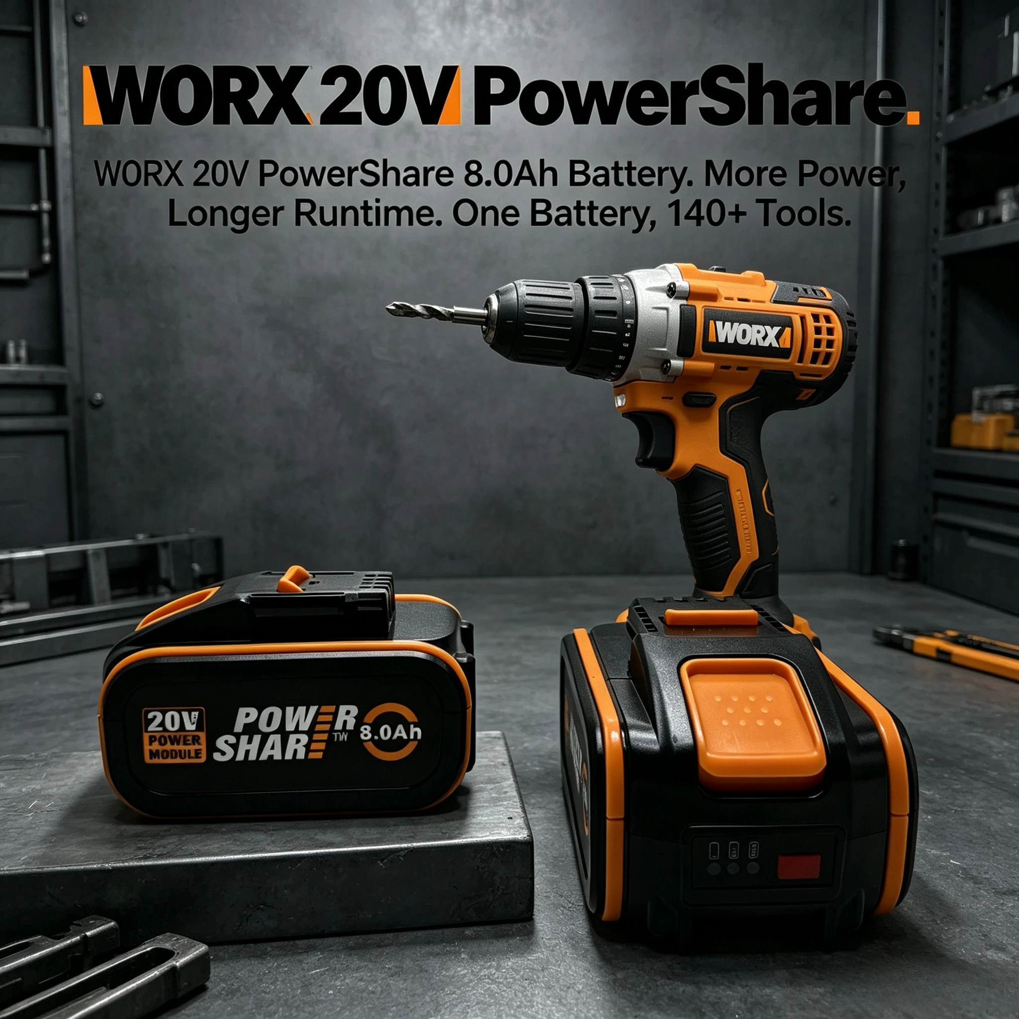 

Worx 20V Rechargeable Battery Multiple Capacity Equipment Stable performance and High efficiency for Heavy Use