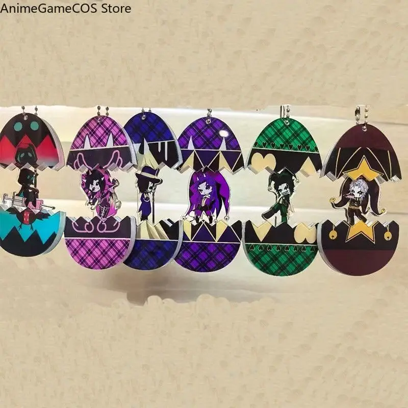 Porte-clés pendentif en acrylique Anime The Freak Circus Harlequin Pierrot Jester Ticket Taker Doctor Columbina, jouet créatif à tirer, cadeau