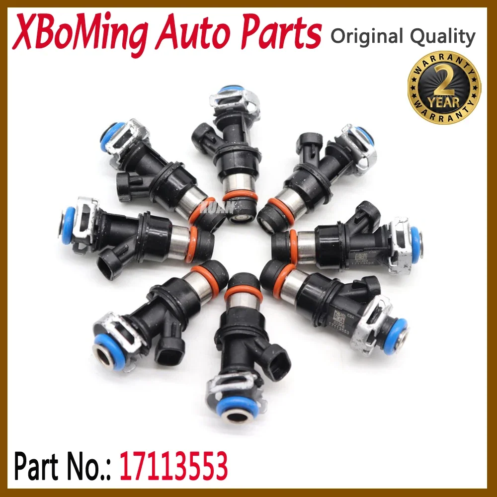 8PCS 17113553 Fuel Injector Nozzle FOR CHEVROLET AVALANCHE EXPRESS SILVERADO SSR SUBURBAN TAHOE TRAILBLAZER 17114502 8pcs/set