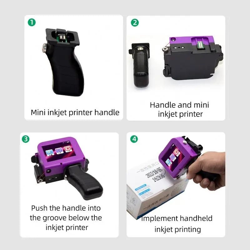 DP19 Handheld LED Touch Screen Inkjet Coder 1200mAh with Ink Cartridge Multi-Language for Date Barcode Logo Printing
