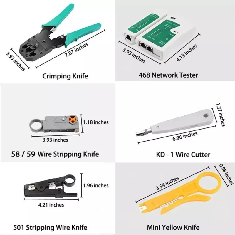 ferramentas crimpagem RJ45, ferramenta crimpagem Ethernet com conectores passagem Cat6 RJ45 inicialização