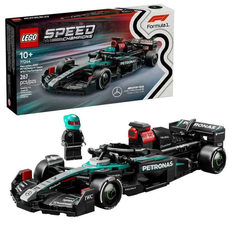 

LEGO Speed Champions Mercedes-AMG PETRONAS F1® Team Race Car (77244) Toy Vehicle for Aged 10+ 267 Pieces for Boys Birthday Gift