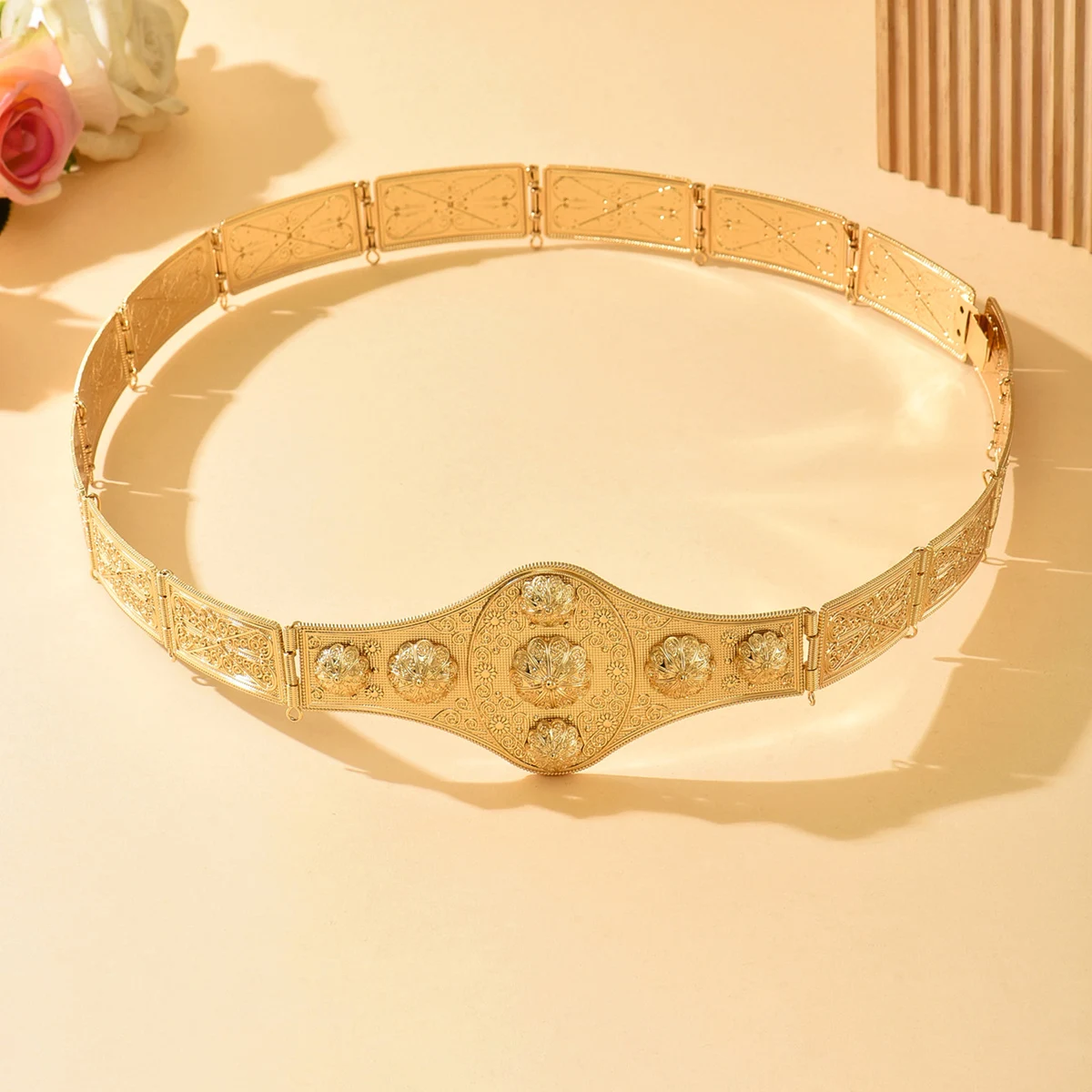 

Fatima Bijou Retro Women Belly Chain Metal Belt Jewelry Long Adjustable Length Fashion Luxury Morocco Wedding Dress Gown