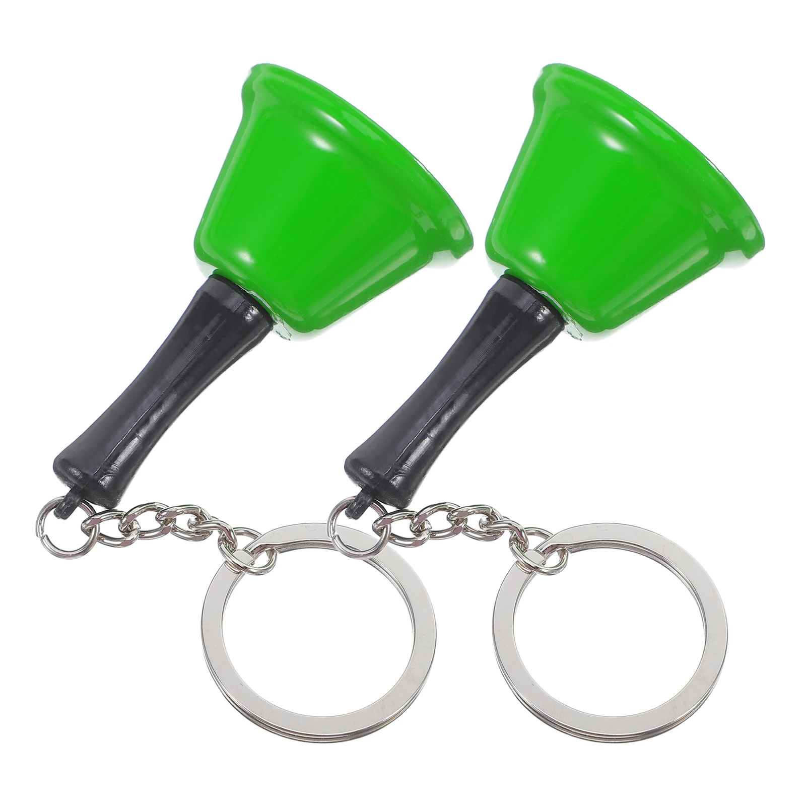 

2Pcs Early Education Bells Key Ring Small Keychain Metal Charms Craft Bells Hanging Bell Christmas Decoration Accessories Green