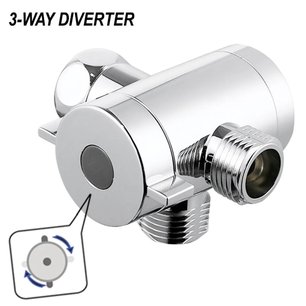 1PC 3 Ways Adjustable Shower Head Diverter Valves 1/2