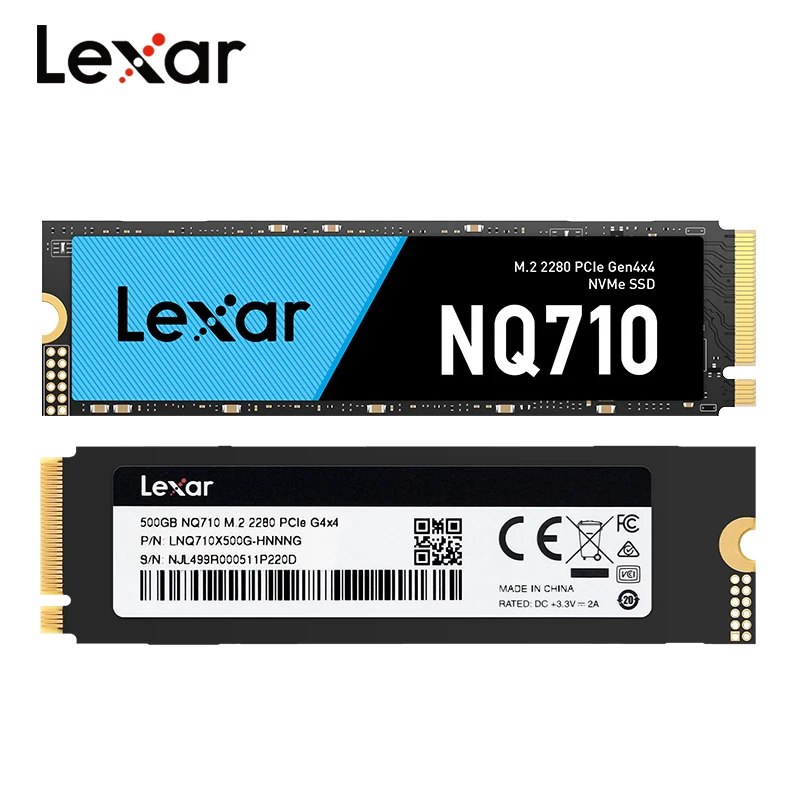 Lexar NQ710 2TB SSD Hard Drive NVMe M.2 2280 PCIe Gen4x4 Solid State Drive Max 5000Mb/s Reading Speed Internal Hard Disk for PC