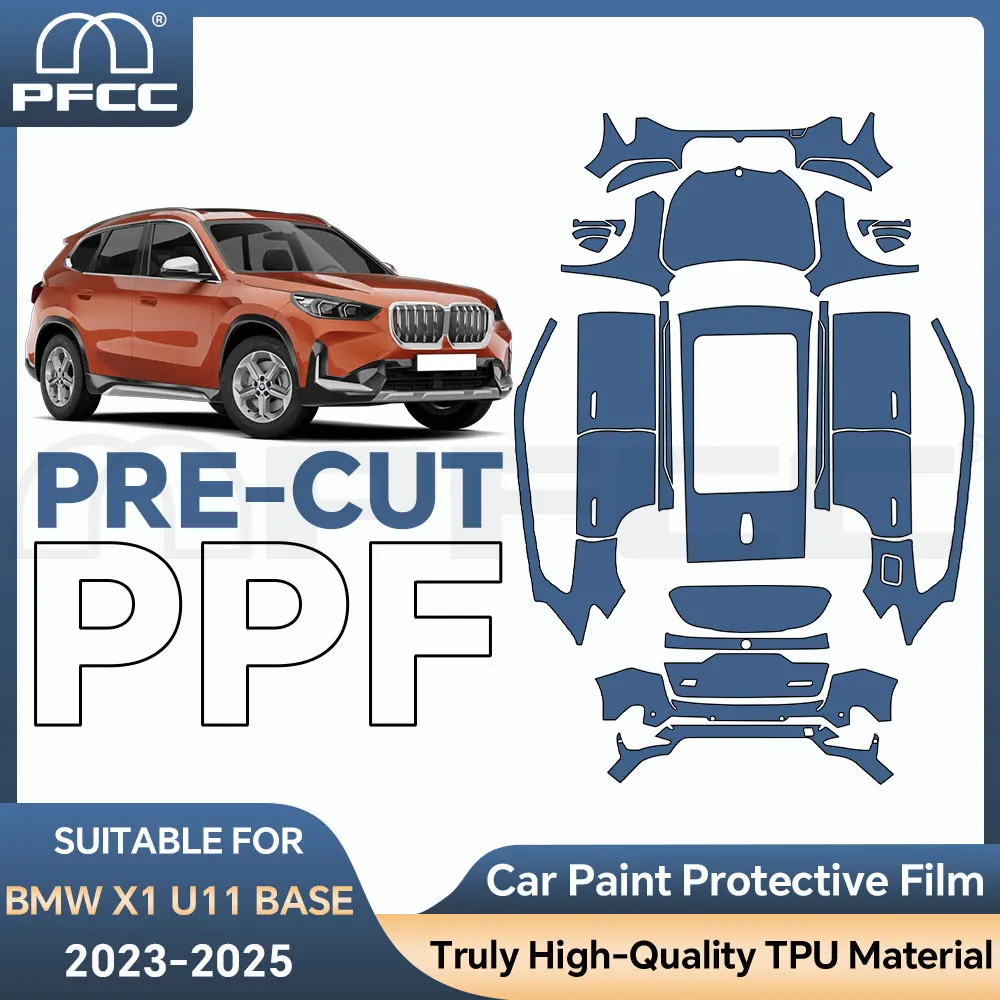 

For BMW X1 U11 Base 2023 8.5Mil Car Precut Paint Protection Film Full Vehicle Anti-scratch Exterior TPU PPF Film Clear Bra
