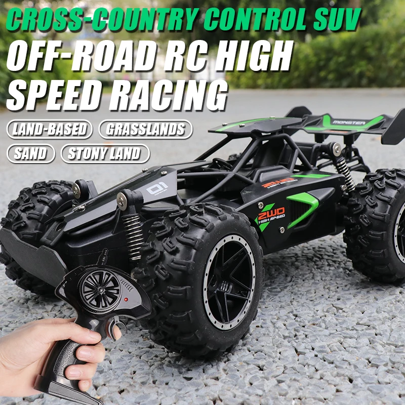 1: 18 small high-speed off-road 2.4G remote control vehicle drift 15K/H, suitable for various road sections, anti-collision sett