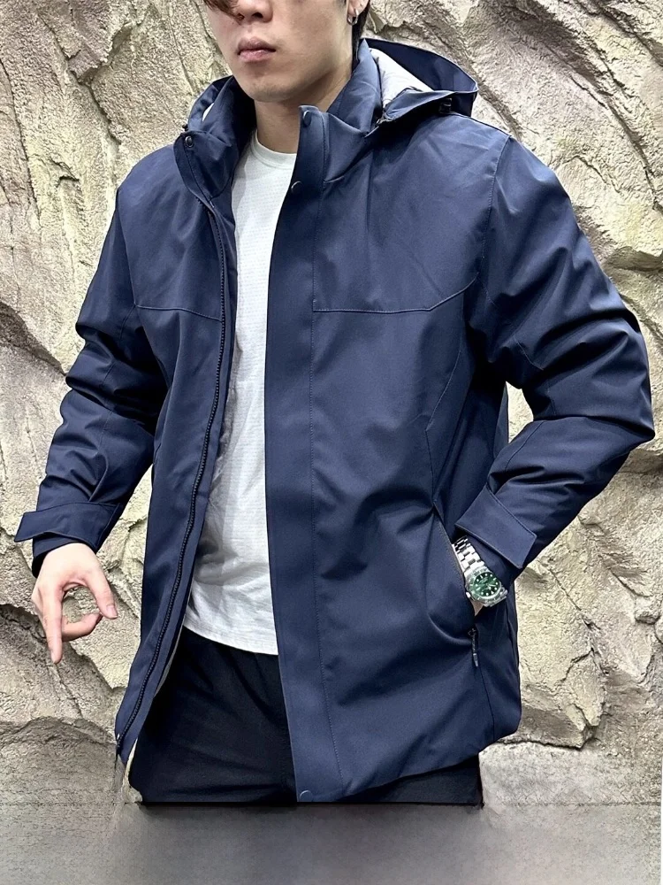 

All-Weather Graphene Lined Thick Duck down Jacket for Climbing And Commuting Autumn Winter Warm Polyester Fiber Long Sleeve Z...