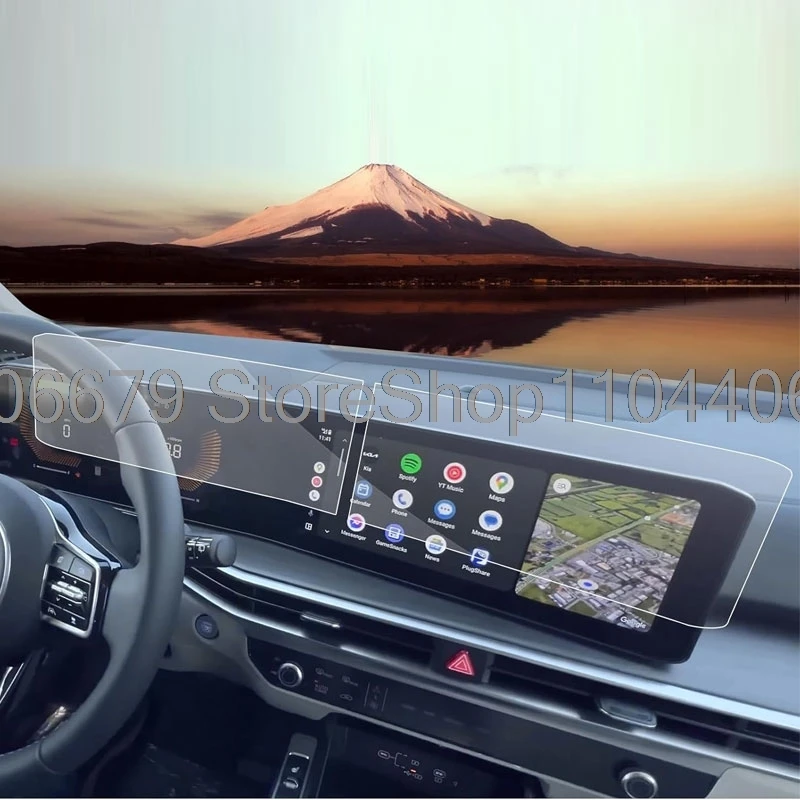   Kia Sorento 2024 2025 용 화면 보호기 강화 유리 12.3 인치 차량용 LCD gps 네비게이션 및 대시 보드 anti-scrtach 필름