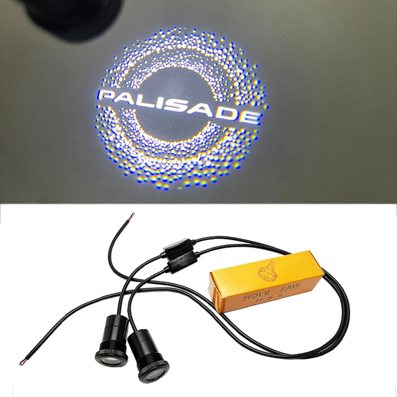 Ghost Shadow Logo Light Car LED Door Light Laser Courtesy Slide Projector lamp Emblem Light For Hyundai PALISADE Car Door Lights