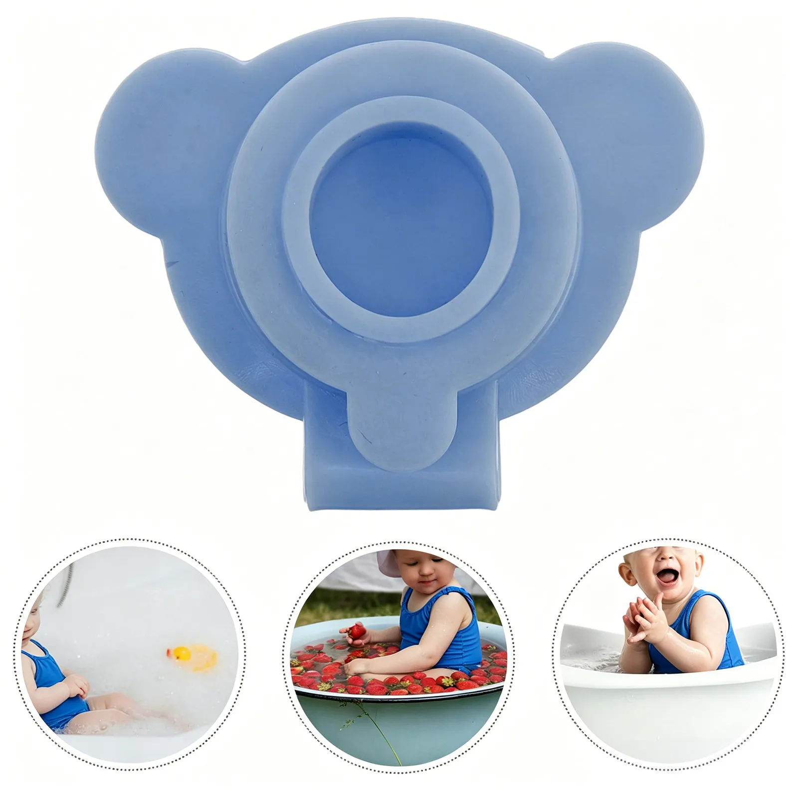 Baby Bathtub Stopper Silicone Cartoon Drain Plug Leakproof Tub Cover for Infant Bath Tub Plug Sealing Cover Shower Drain Stopper