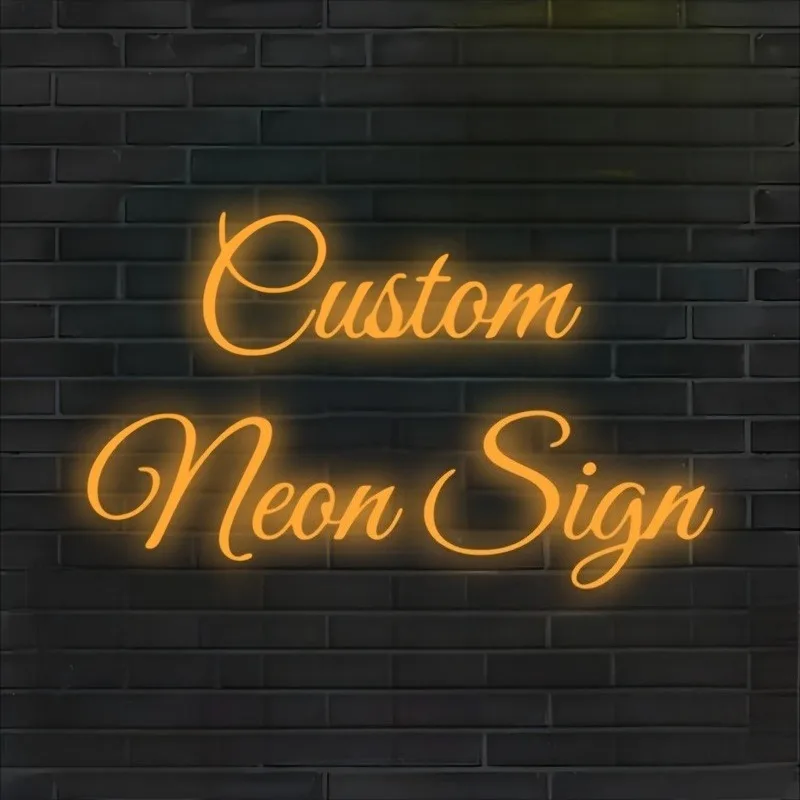 لافتة نيون LED مخصصة بصف مزدوج - مثبتة على الحائط على الحائط لحفلات الزفاف والمناسبات وديكور المنزل والحفلات وأعياد الميلاد هدية مثالية #3