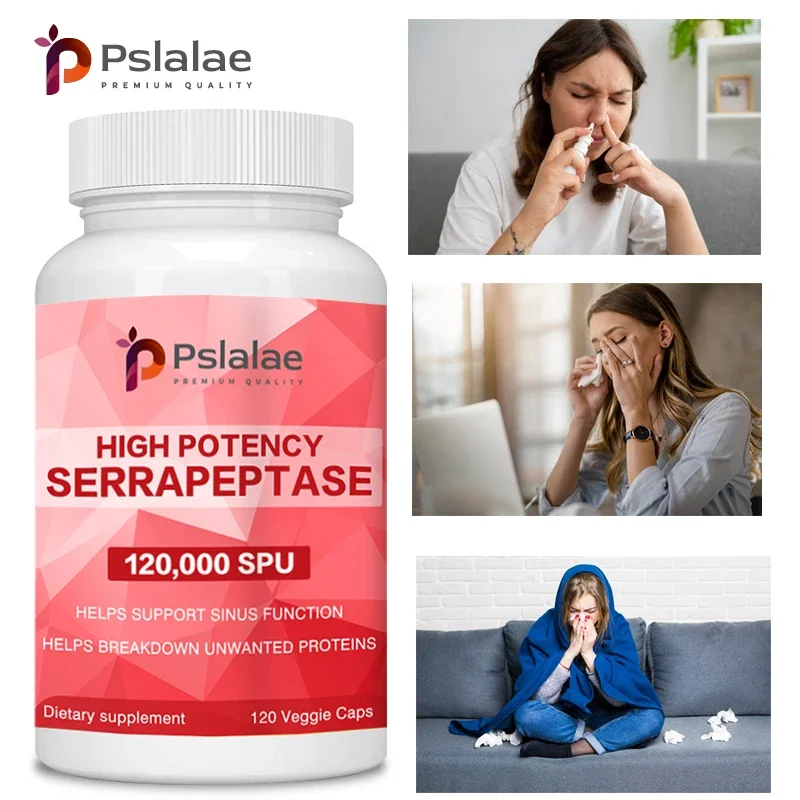 

Высокомощные капсулы Serratiopeptidase — способствуют здоровью дыхания, не дает дыханию, помогает поддерживать здоровье пазух