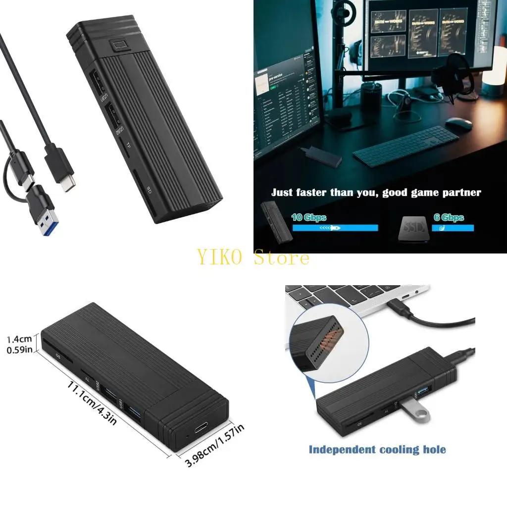 K32C SSD Enclosure NVMe 10Gbps PCIe SSD Box for M.2 NVMe NGFF SSD Disk Tool