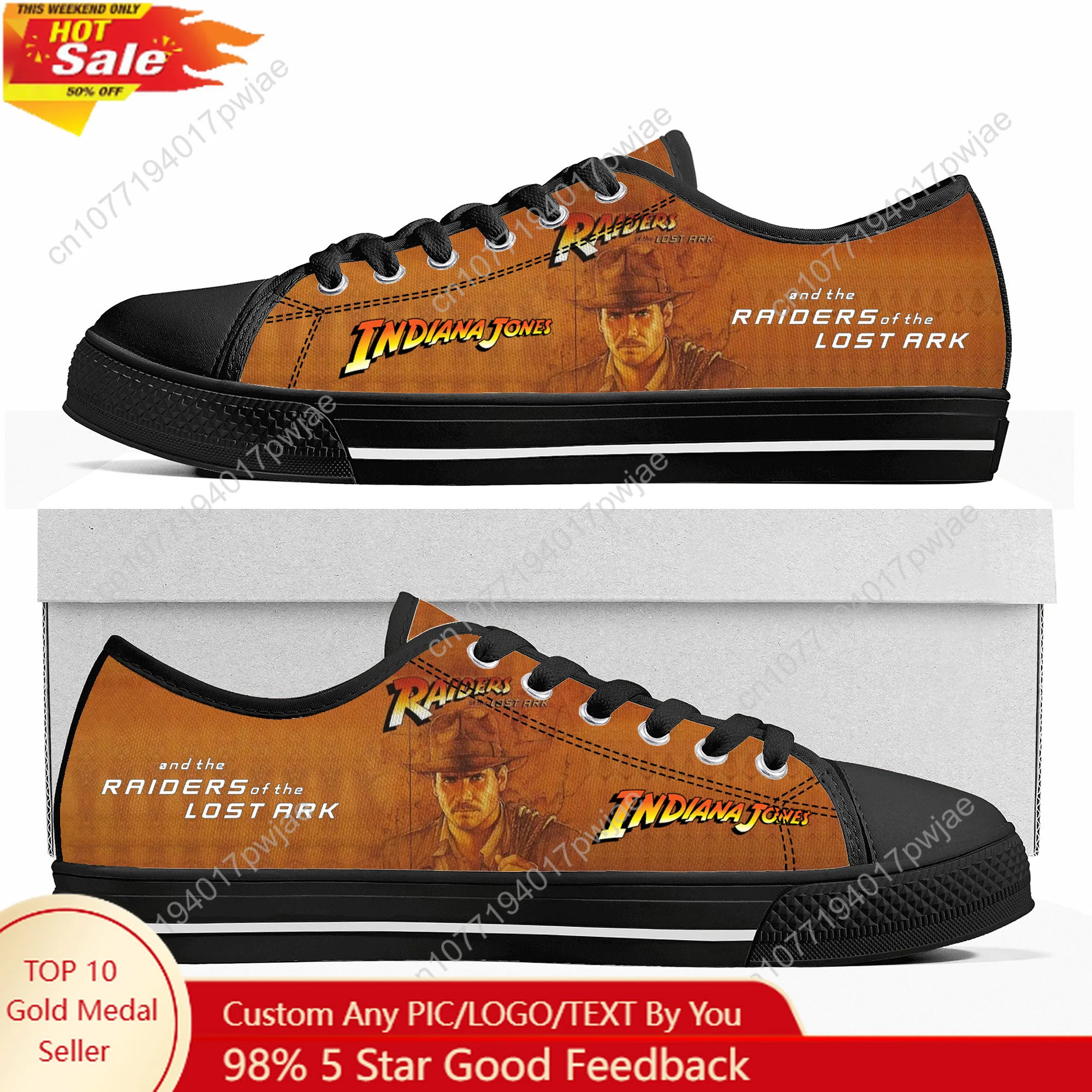 

Indiana Jones Raiders of The Lost Ark Low Top High Quality Sneakers Mens Women Teenager Canvas Sneaker Hiking Lightweight Shoes