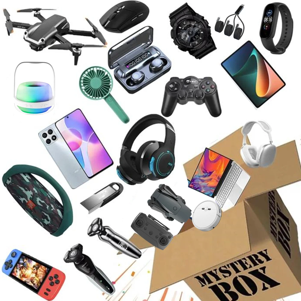 Caja Misteriosa Real, Bolsa de la Suerte Aleatoria, Regalo de Cumpleaños, Cajas de Regalo Nuevas, Productos Electrónicos, Caja Electrónica para Laptop, Reloj, Auriculares, etc.