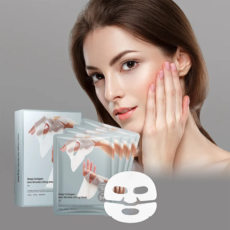 OEM Nawilżająca Maska do Twarzy w Rozdzielnych Kawałkach, Rozjaśniająca, Głęboko Przeciwzmarszczkowa Maska Kolagenowa