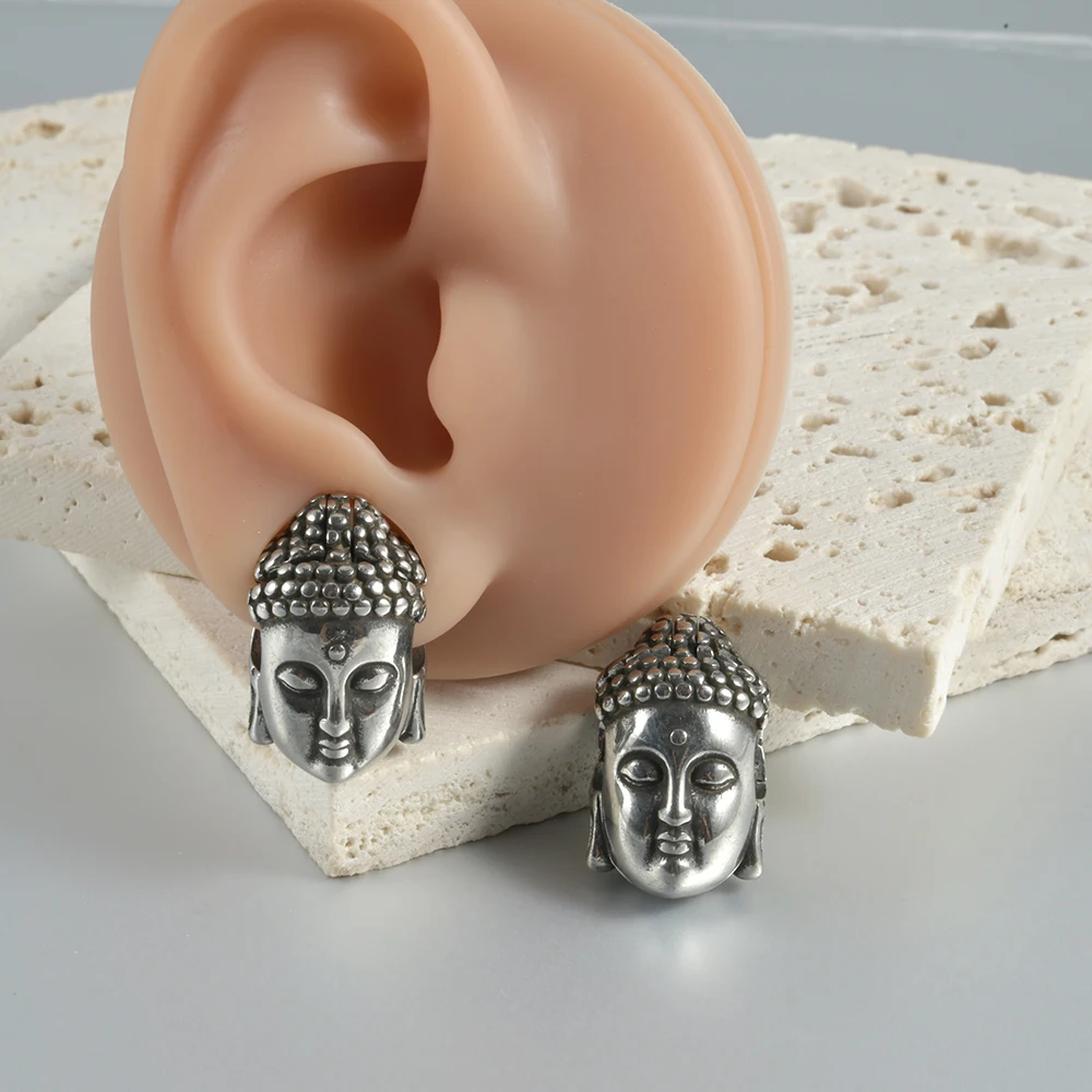 1PC Surgical Steel Buddha Design Ear Weight Hangers Dangle Ears Gauges Punk Ear Tunnel Plug Stretcher Expander Piercing Jewelry