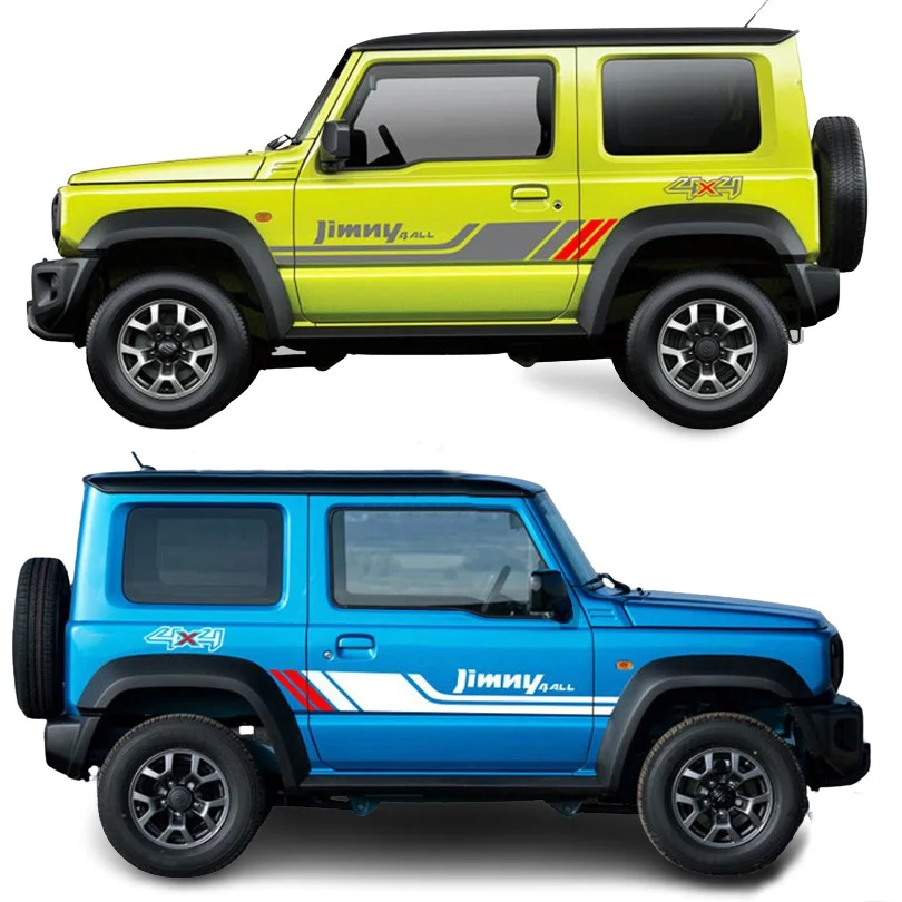 

Pair Sport Modified 4x4 Off Road Side Letter Waist Line Stripe Body Sticker Graphics Decal for Suzuki Jimny 2019 2020 2021 2022