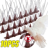 Stainless Steel Anti Bird Spikes Deterrents For Pigeons Birds Flexible Pigeon Spikes With Plastic Base For Outdoor Fence Roof