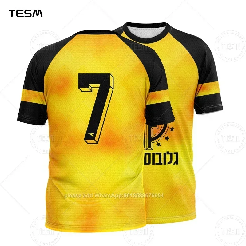 

Camiseta transpirable para hombres y niños, camiseta con números, camiseta de manga corta con estampado de alta definición