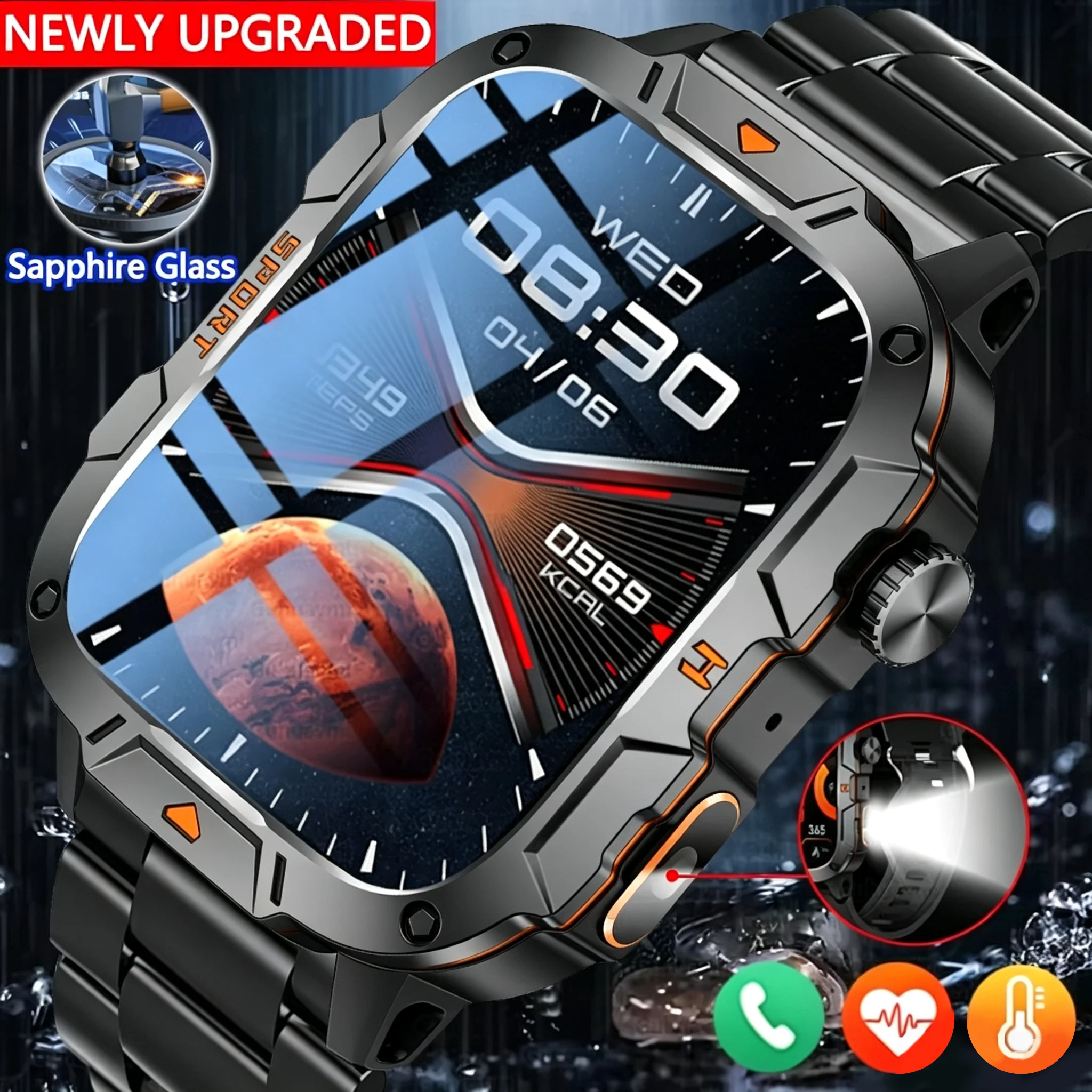 Smartwatch Military Watches For Men - 2026 New Military Grade Smart Watch