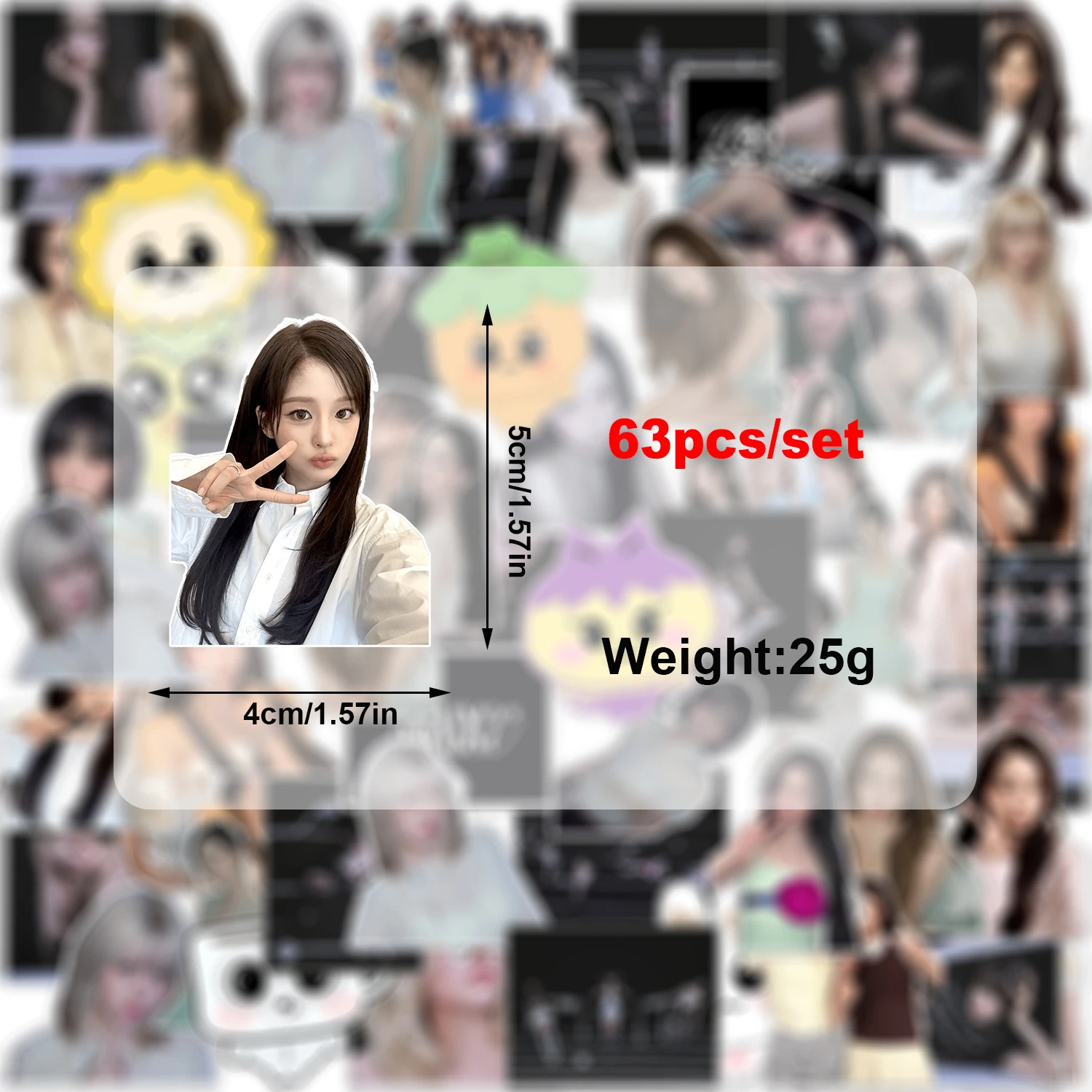 In-stock 63PCS NEW KPOP mini 5th album Heavy Serenade,NMIXX,Crescendo,Different Girl,LOUD,Lily,Haewon,Sullyoon,stickers,Decals - view 6