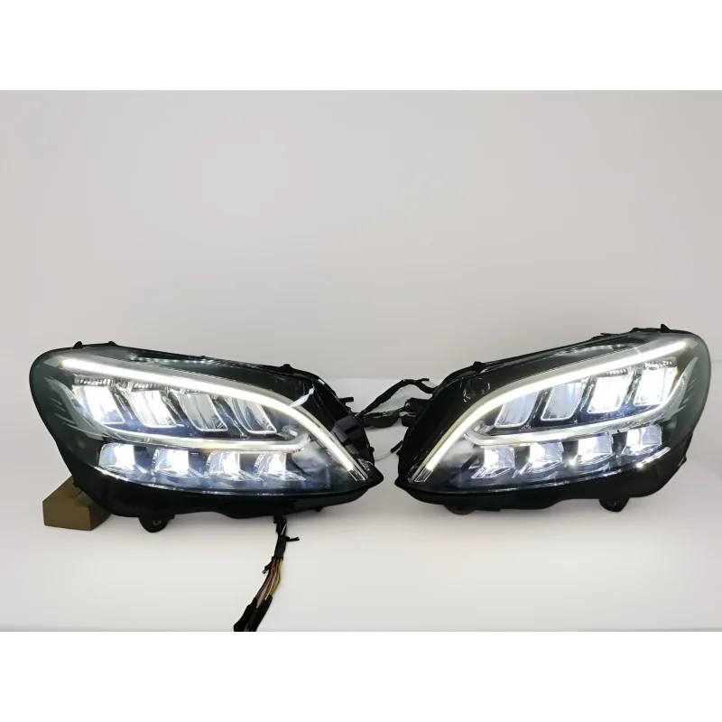 Halogen Headlamp Assembly for Mercedes-Benz C-Class W205 2019-2021 Facelift Left Right A2059060514 9060614 7-Pin 5-Pin IP67 OEM