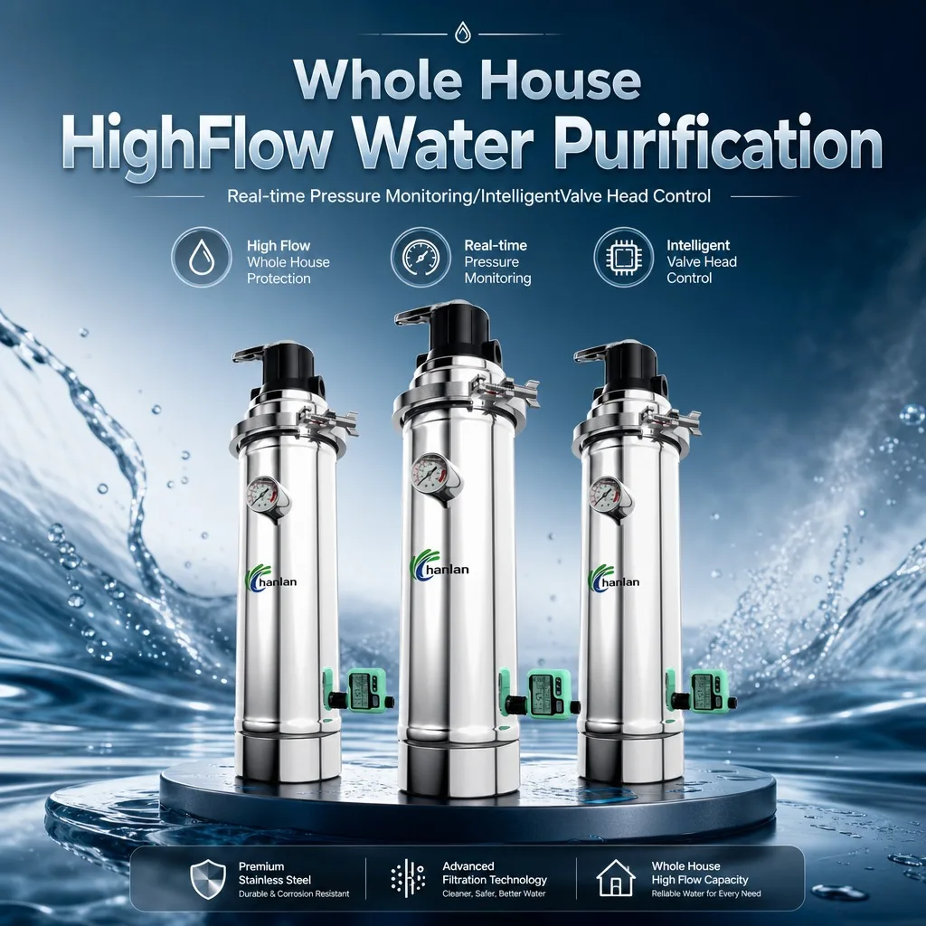

Anti-Rust 304 Stainless Steel Water Purifier 0.01 Micron PVDF UF Membrane Filter Whole House Central Purifier Washable Design
