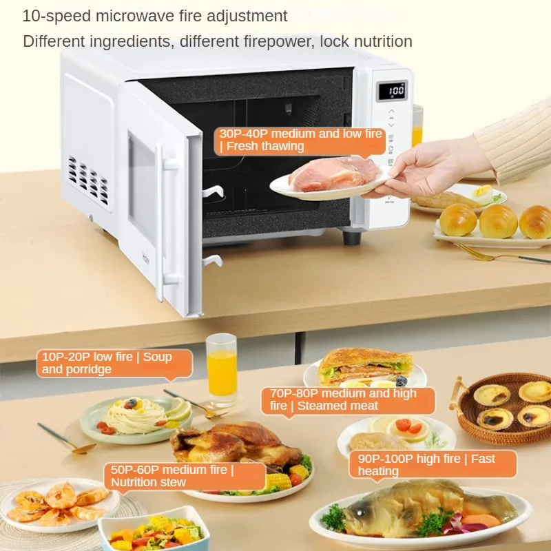 New Microwave Oven Small Household Flat Type Micro Steam Oven Light Wave Oven Commercial микроволновая печь Microondas 20litros