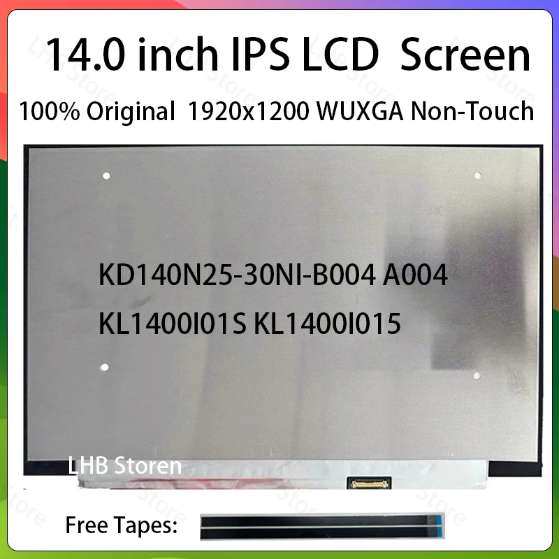 14' IPS Ekran LCD do laptopa KD140N25-30NI-B004 A004 KL1400I01S KL1400I015 Matryca Wyświetlacza 1920x1200 EDP 30 Pinów Bez Dotyku