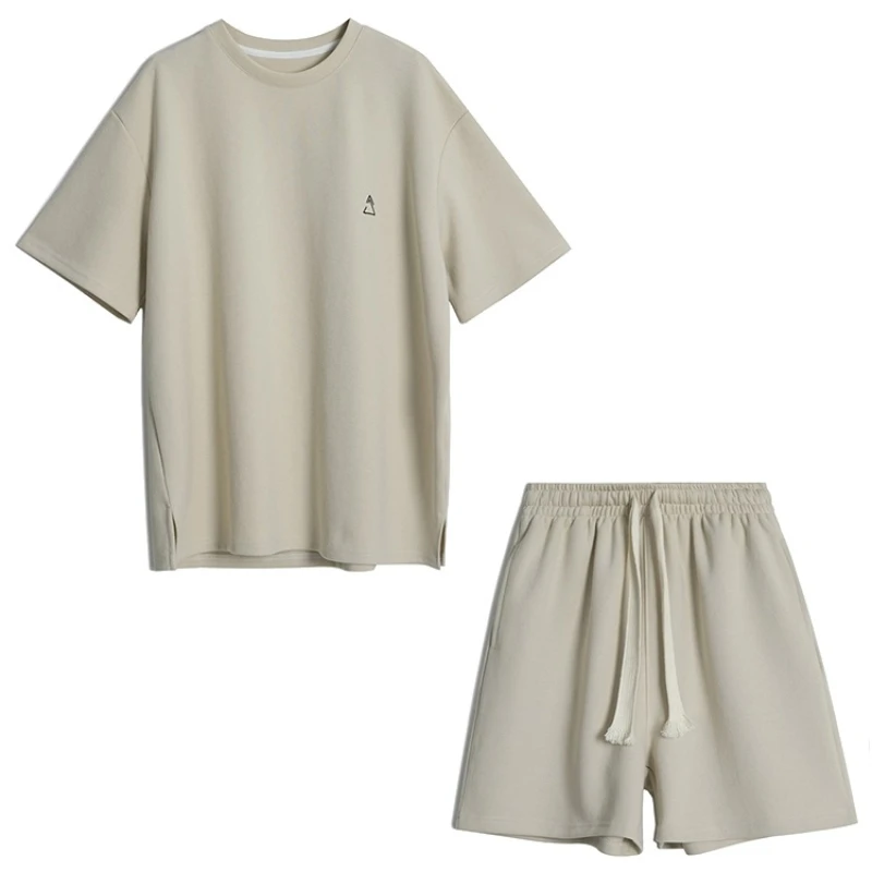 Suit Shorts With Ladies T-Shirt And Top Loose Oversized Cotton Summer Two Piece Ladies Classic Activewear Casual