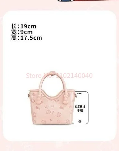 Sanrio Kawaii Hello Kitty การ์ตูนพิมพ์ Tote กระเป๋าผู้หญิงอะนิเมะ Girly หัวใจน่ารักขนาดใหญ่ความจุกระเป๋าถือ Crossbody กระเป๋าของขวัญของเล่น