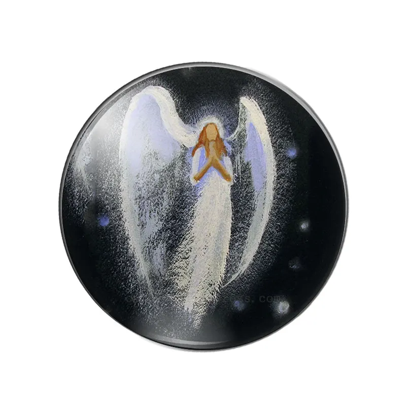 Angel Wings Girl Paintings mixed 10pcs 12mm/18mm/20mm/25mm Round photo glass cabochon demo flat back Making findings