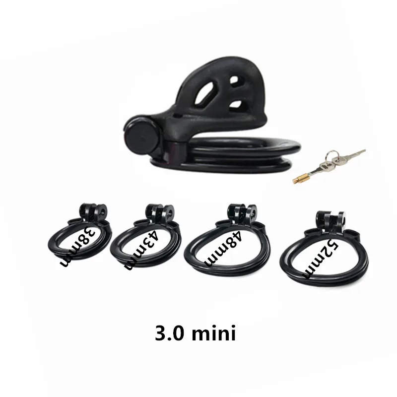 Mini Male Chastity Device Cobra Cock Cage With 4 Penis Cock Ring Sleeve Lock Penis Cage Bondage Belt Fetish Sex Toy For Men