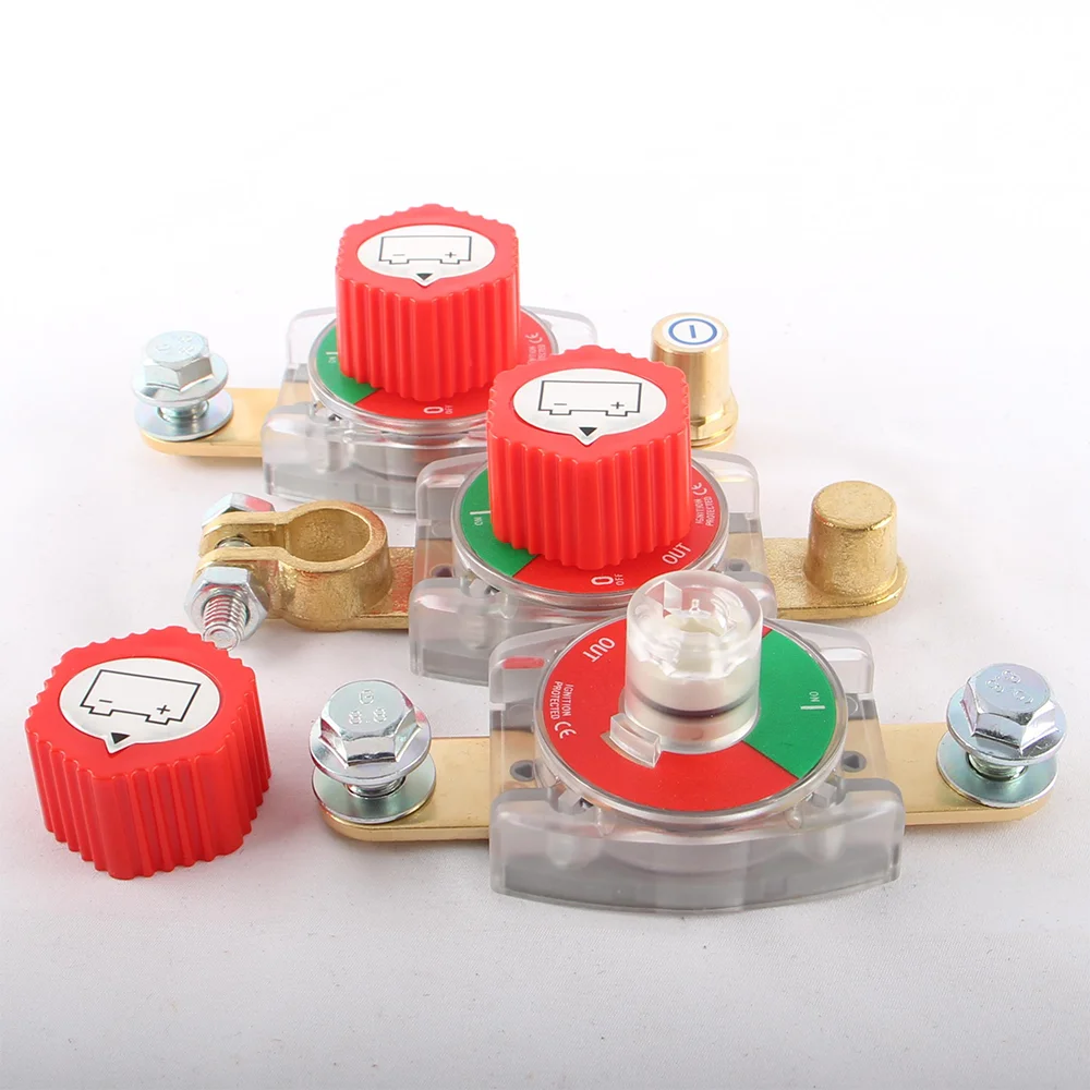 

Transparent Battery Disconnect Switch 275A 12-48V Large Current Car Battery Cut Off Isolator Kill Switch for RV Truck Boat