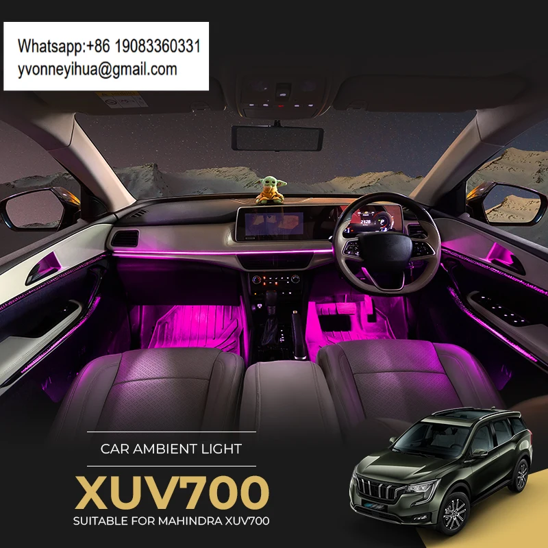 

Mahindra XUV700 12V LED Ambient Light System Plug-and-Play Easy Installation New Car Modification With Interior Lighting Upgrade