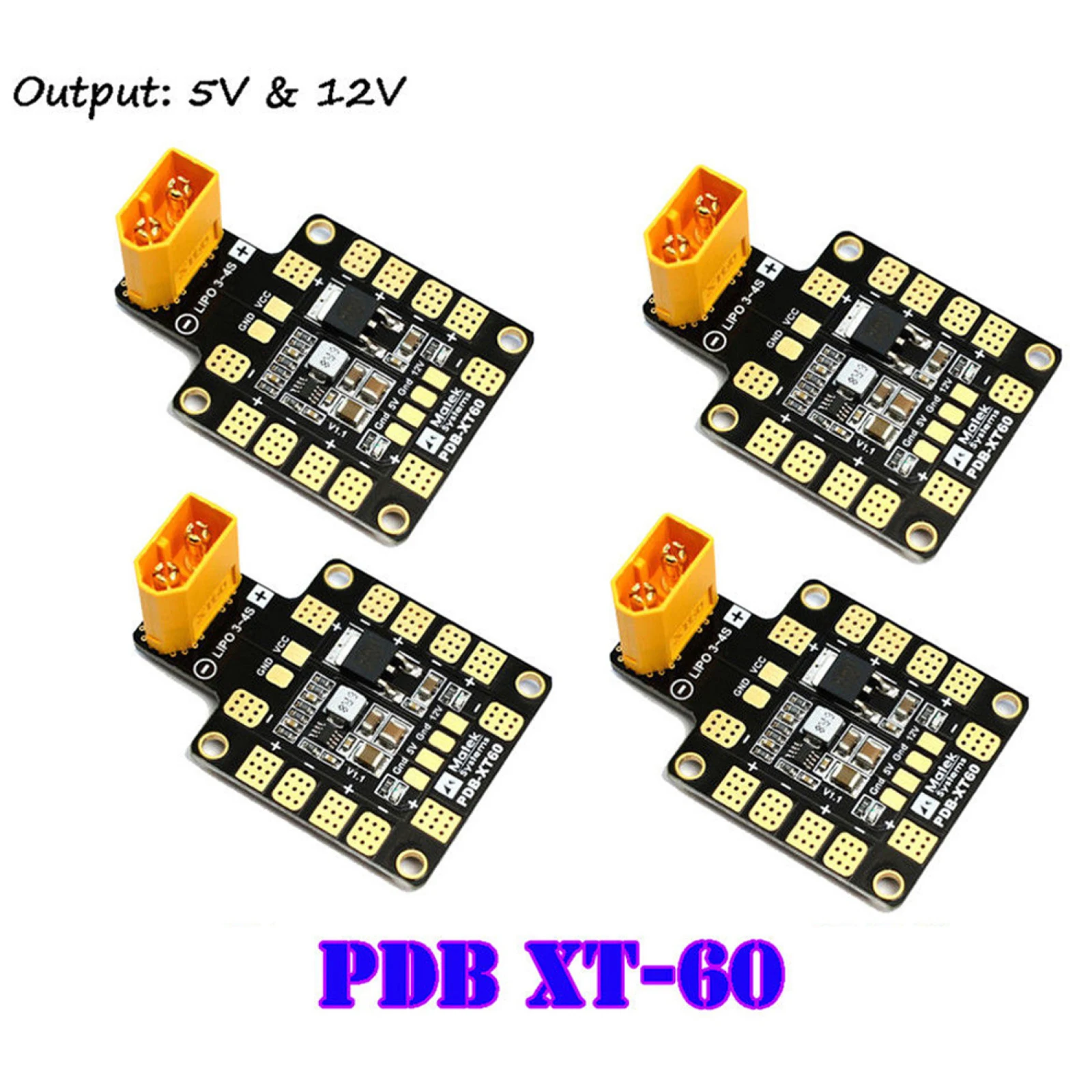 RC Drone Mini Powr Hub Dual BEC PDB XT60 Power Distribution Board Power PDB-XT60 Mudule W/ BEC 5V 12V For FPV Drone Quadcopter