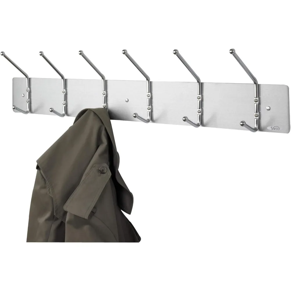 Wall Mount Rack Coat Hook, 6-Hook. Coat Hooks for Hanging Coats, Bags, Umbrellas and More. Perfect for Hallways and Entryways.