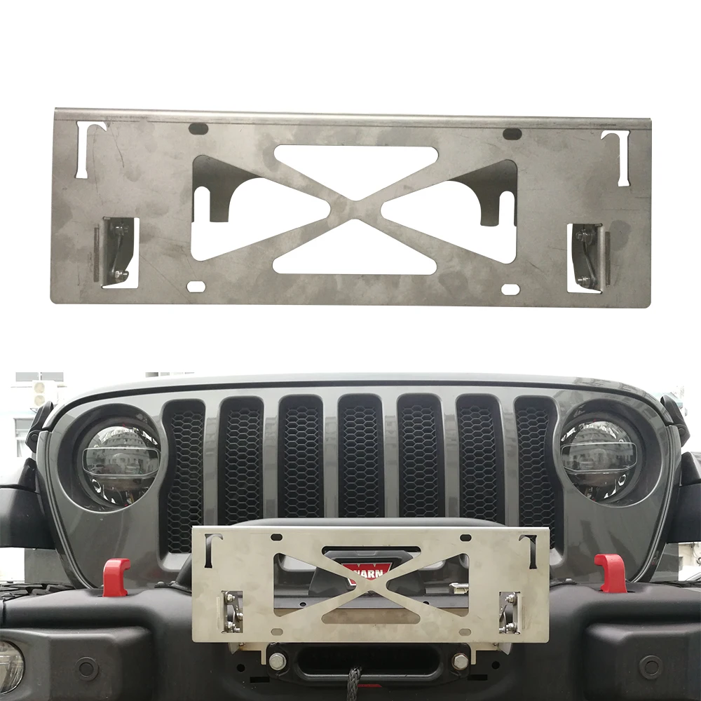 

License Plate Frames Holder Auto Exterior Accessories for Jeep Wrangler JL 2018-2022 LANTSUN JL1184-2