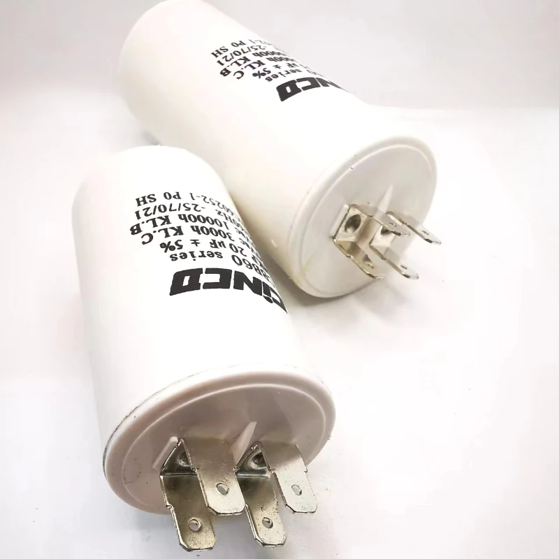 Motor Run Capacitors 250V 400V 450V CBB60 14uF 16uF 18uF 20uF 25uF 30uF 35uF 4pins SH DB AC 450VAC Water Pump motor starting