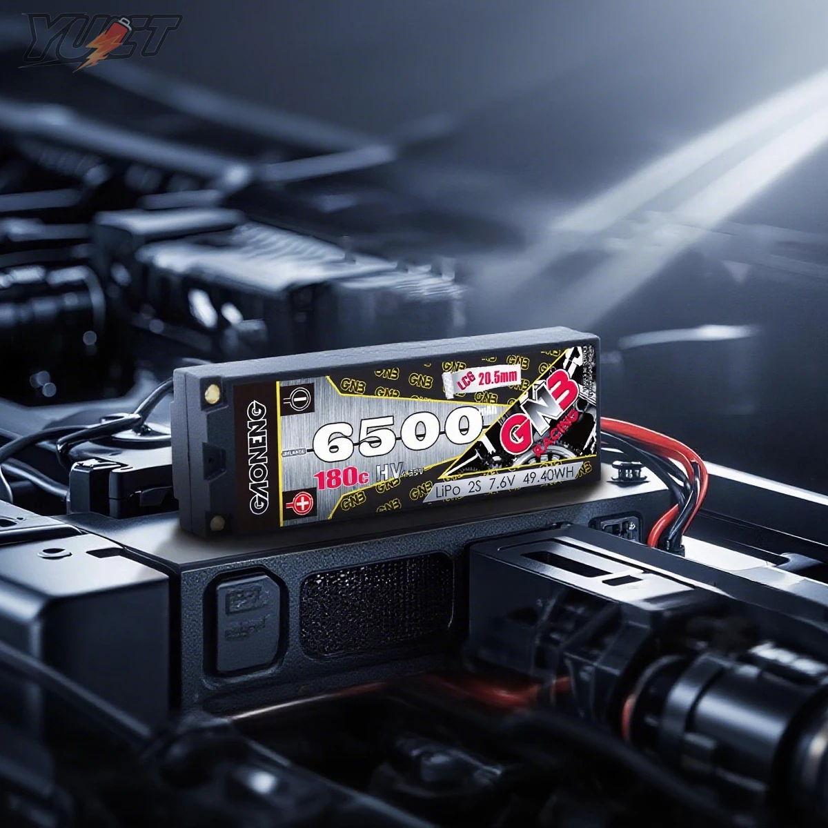 YUCT GNB para carreras RC coche barco 6500mAh 2S 7,6 V HV 180C cáscara dura de perfil bajo batería LiPo corta 5,0mm bala XT60 T enchufe