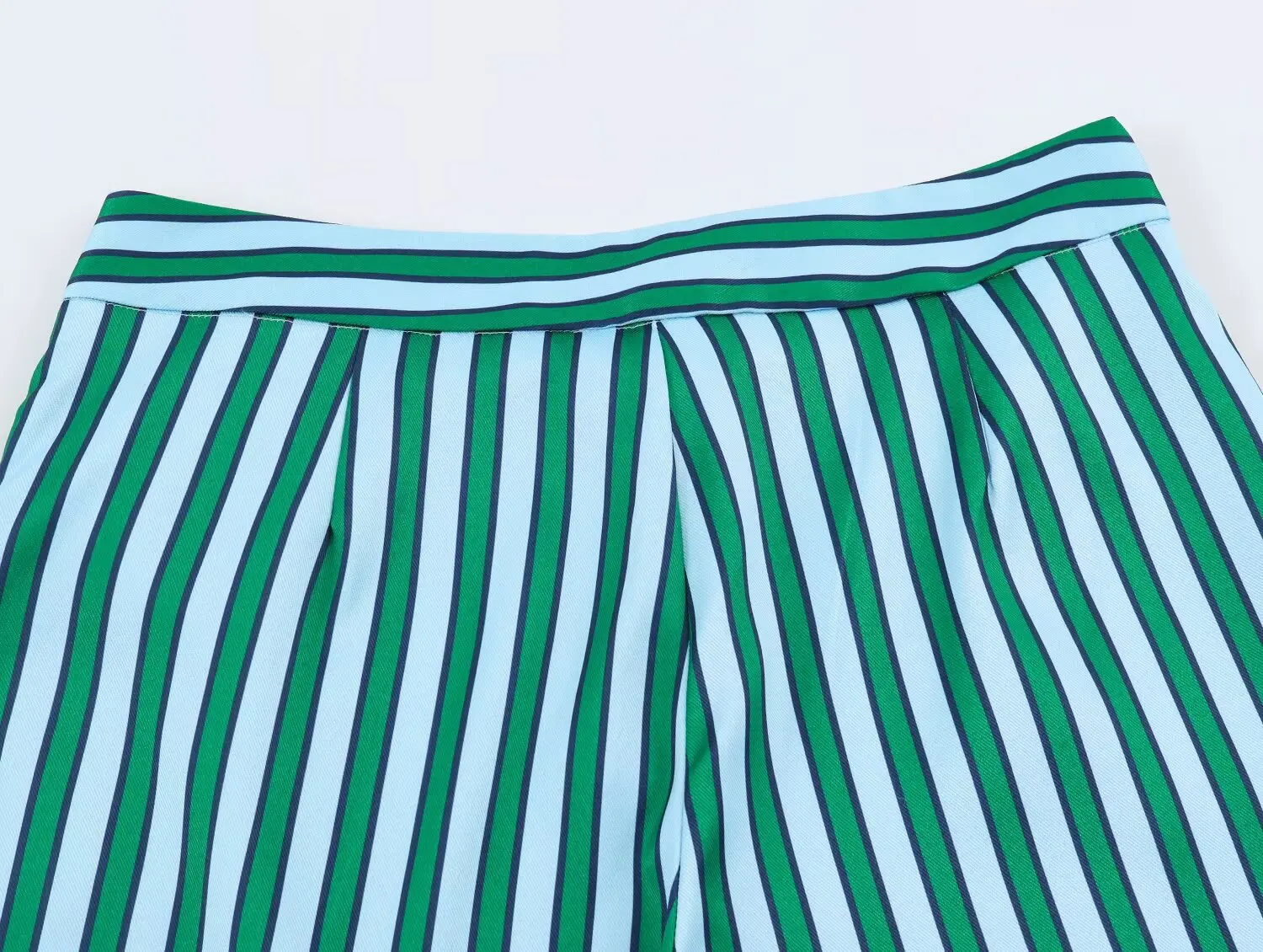 KONDALA Damen Schickes Gestreiftes Hosen-Set 2026 Sommer Trendiges High-Street-Urlaubsset Elegante Freizeit-Hemden mit Seilknöpfen, Lange Hosen – Detail 21