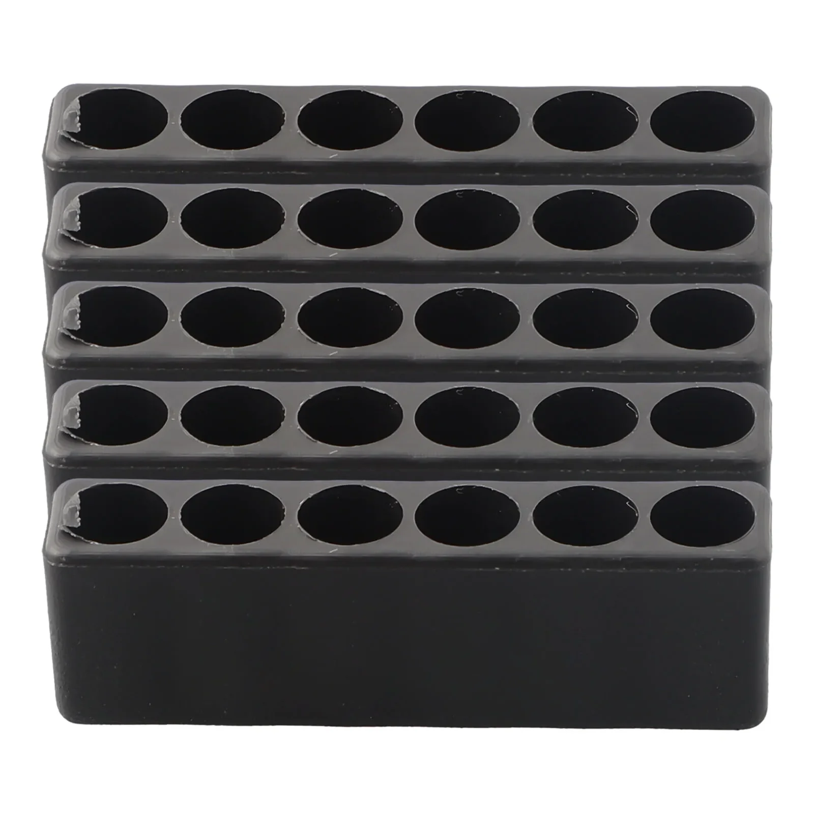 5pcs 6 Holes Screwdriver Bit Holder Storage Organizer 1/4 Inch Hex Shank Screwdriver Head Drill Bit Stand Case Power Tool