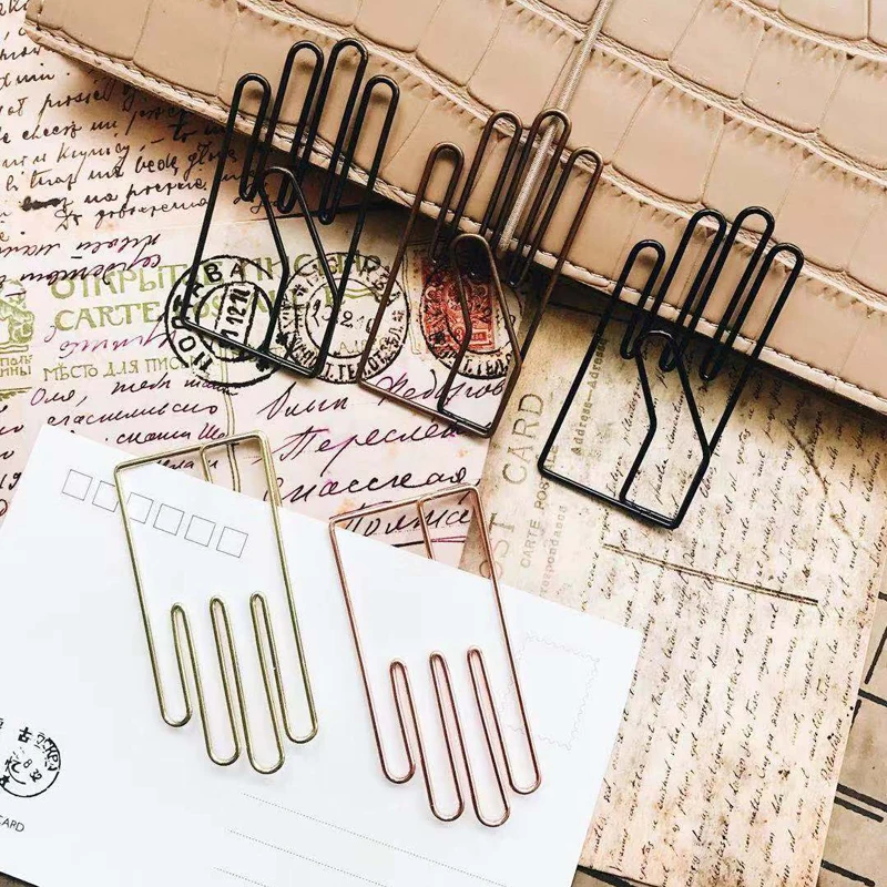 Stationery Beautiful      Rose Gold Bronze Colored     For Midori Travelers c07 Decorative Planner   Metal Paper   Clip