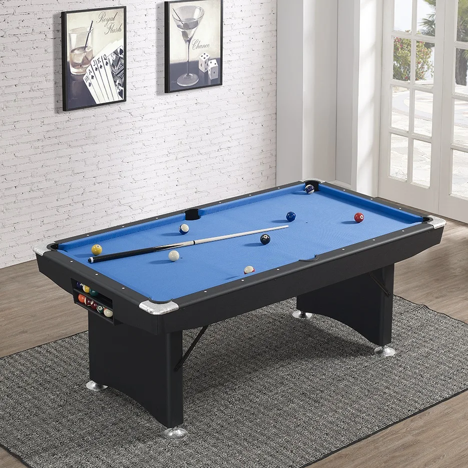 6FT Factory Direct Sale Billiard Pool Table With Ball Pick up Pocket Foldable Leg Include Billiards Accessories Cues, Balls
