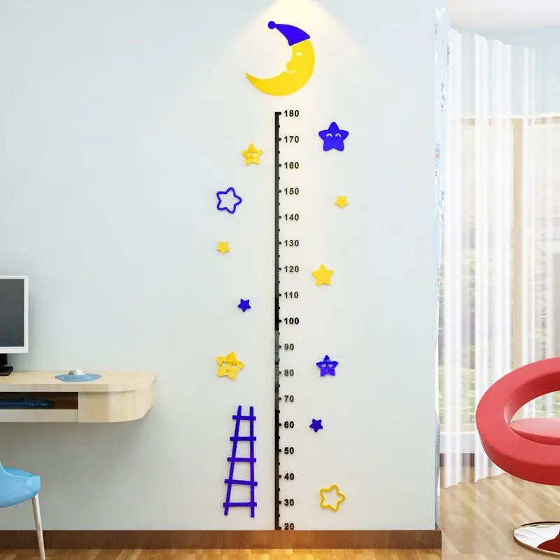 

Cartoon Baby Height Measurement Wall Stickers Home Bedroom Acrylic 3D Stereo Wall Stickers Kindergarten Decoration Wall Stickers