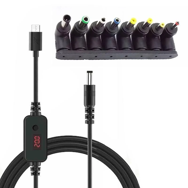 USB C DC5521 5.5x2.1mm Cable alimentación alimentación 3.3 pies fácil usar PD5V-20V Salida