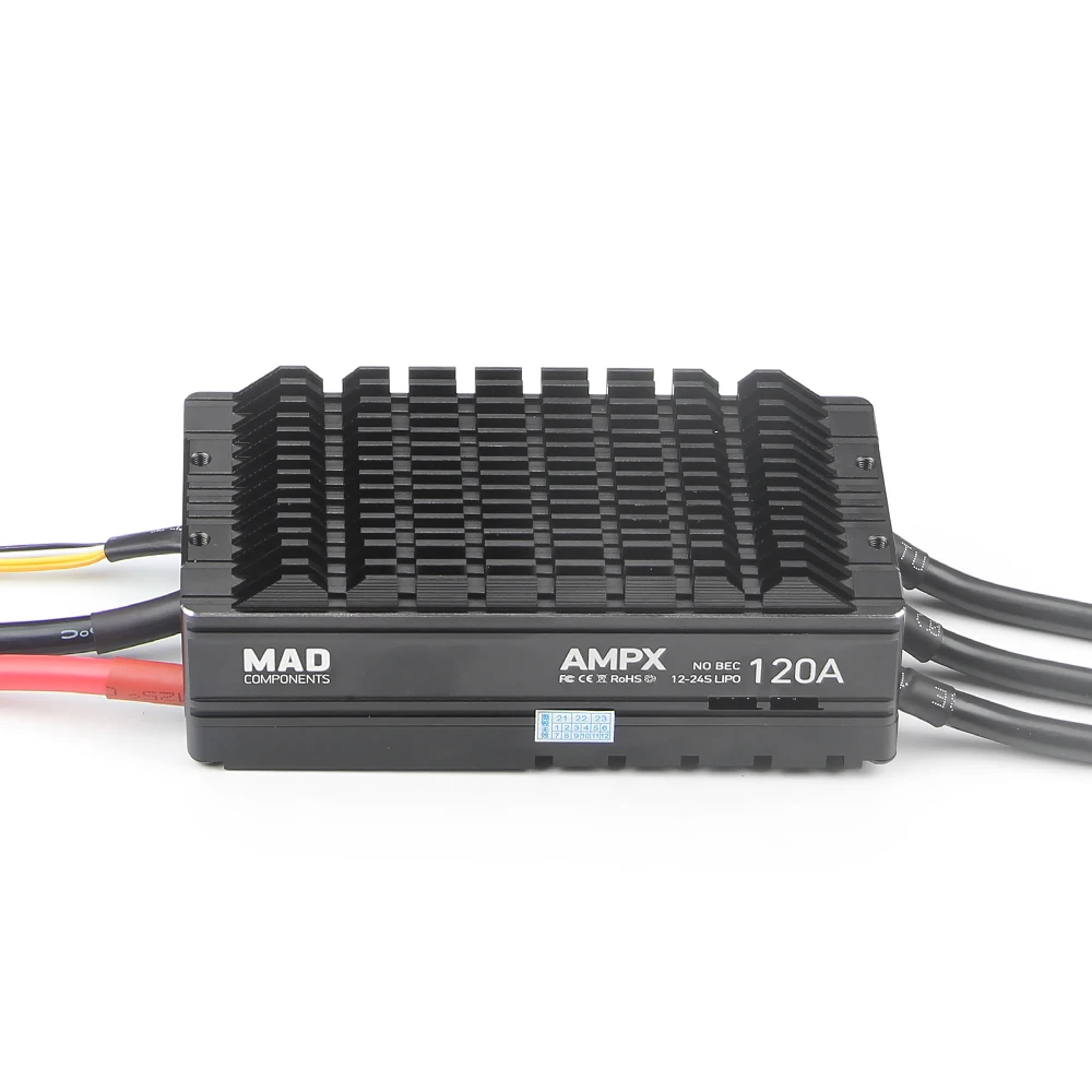 MAD AMPX ESC Regulator 120A HV(12-24S)-Black for the Cargo Drone